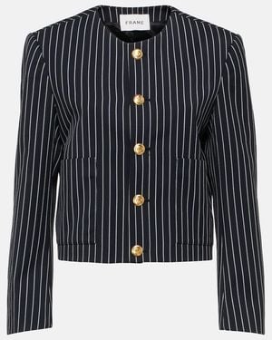 FRAME Pinstripe Jacket - Blue