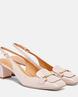 Tod's Barretta 50 Leather Slingback Pumps - Pink