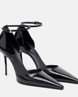 Alaïa D'Orsay 90 Patent Leather Court Shoes - Black