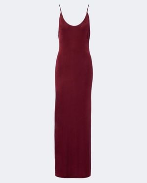 Saint Laurent Maxikleid Cassandre Aus Jersey - Rot