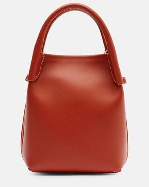 Loro Piana Bale Mini Leather Tote Bag - Red