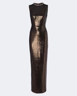 Roland Mouret Abito Lungo Con Paillettes - Nero