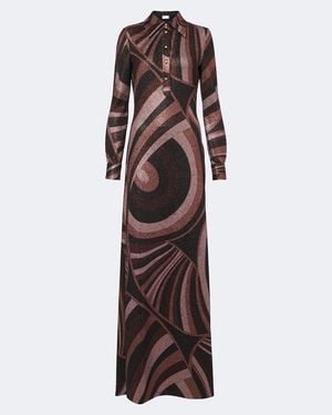 PUCCI Iride Lurex Jersey Gown - Brown