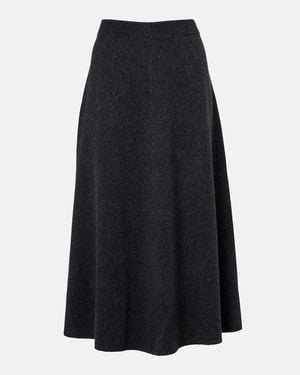 Jardin Des Orangers Wool And Cashmere Midi Skirt - Black