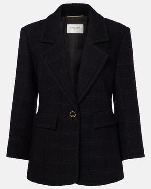 Saint Laurent Wool-Blend Tweed Jacket - Black