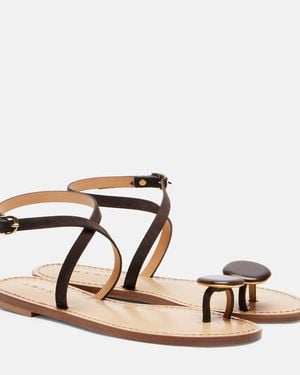 Amanu Kigali Suede Sandals - Brown