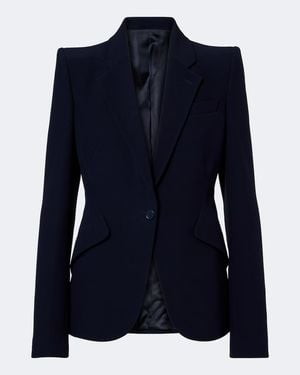 McQueen Single-Breasted Blazer - Blue