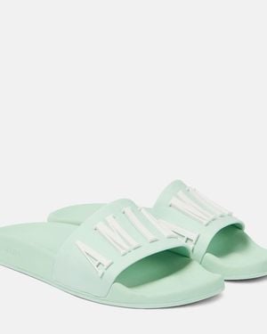 Amiri Logo Rubber Slides - Green