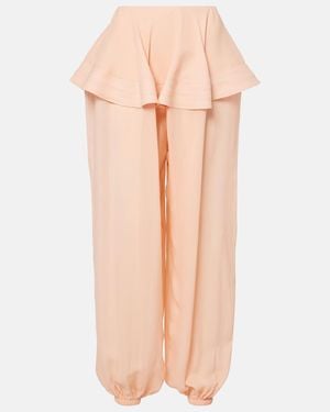 Alaïa Pantalones Anchos - Rosa