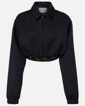Balenciaga Cropped Blouson Jacket - Black