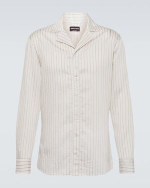 Giorgio Armani Lyocell-Blend Shirt - White