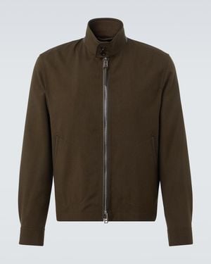 Tom Ford Wool, Cashmere, And Silk Blouson Jacket - Green