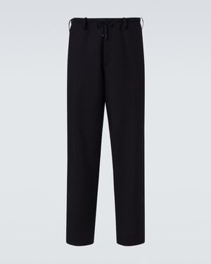 Dries Van Noten Penny Wool Straight Trousers - Black