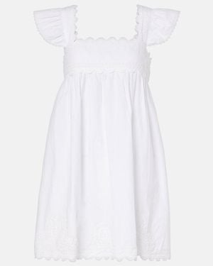 Juliet Dunn Cotton Minidress - White