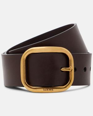 Loewe Rounded Leather Belt - Brown
