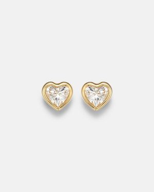 Anita Ko Pendientes De Oro De 18 Ct Con Diamantes - Blanco