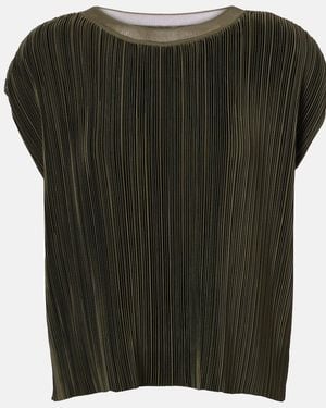JOSEPH Cedre Plisse Satin Top - Black