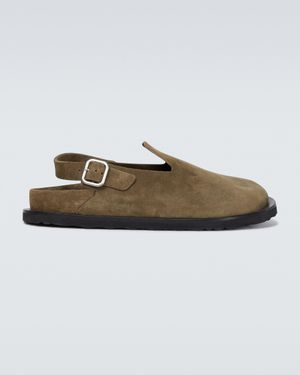 Jil Sander Birkenstock x Pantoletten Berlin aus Veloursleder - Mehrfarbig