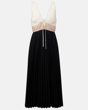 Jonathan Simkhai Stephanie Pleated Poplin Midi Dress - Black