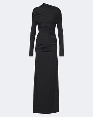 Victoria Beckham Draped Jersey Gown - Black