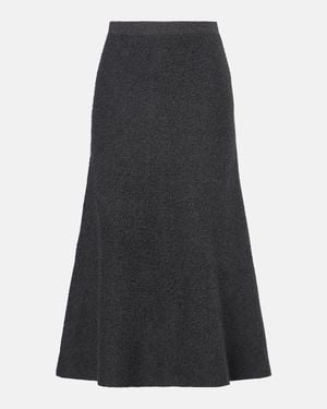 The Row Lian Cotton Midi Skirt - Black