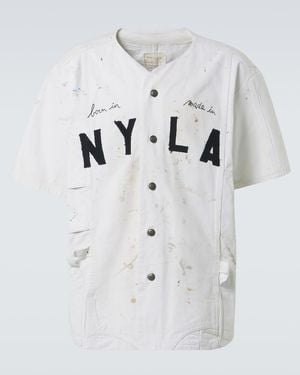 Greg Lauren Hemd Painter Aus Baumwolle - Grau