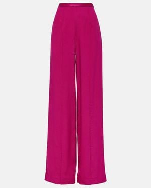 ‎Taller Marmo Marlene High-Rise Crepe Cady Palazzo Trousers - Pink