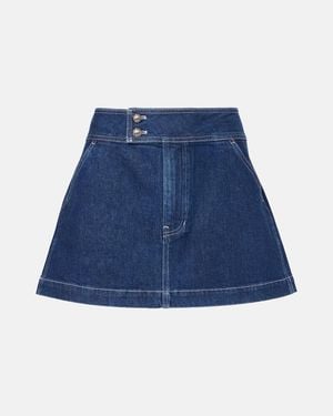 Veronica Beard Jeans-Minirock Bowen - Blau