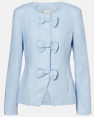 Posse Harper Linen Jacket - Blue