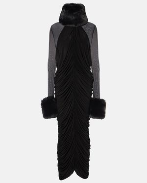 Magda Butrym Ruched Maxi Dress - Black