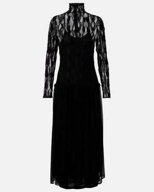 Ulla Johnson Sybil Lace And Chiffon Maxi Dress - Black
