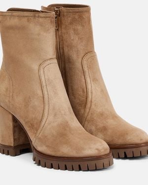 Gianvito Rossi Timber Suede Ankle Boots - Brown