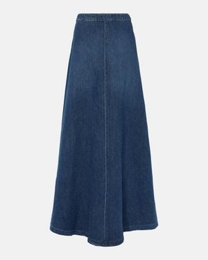 Nili Lotan Astrid Denim Maxi Skirt - Blue