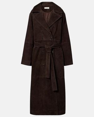 Rohe Suede Wrap Coat - Black