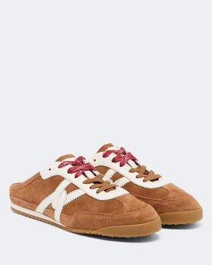 Veronica Beard Nicoline Suede Mules - Brown