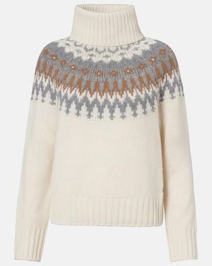 Bogner Pullover Ingrid Aus Kaschmir-Jacquard - Weiß