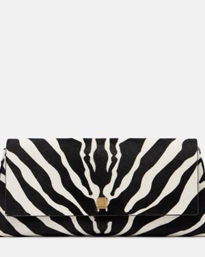 KHAITE Audrey Zebra-Print Calf Hair Clutch - Black