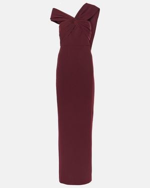Roland Mouret Draped Cady Gown - Purple