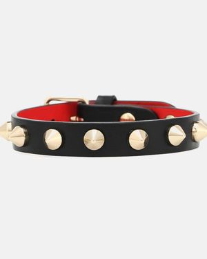 Christian Louboutin Pulsera Loubilink De Piel - Rojo