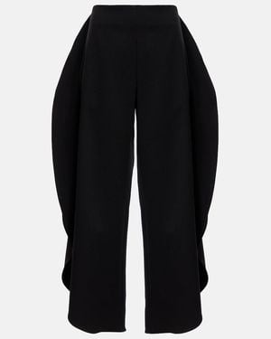 Alaïa Wool Grain De Poudre Balloon Trousers - Black