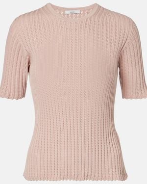 Erdem Pointelle Cotton Top - Pink