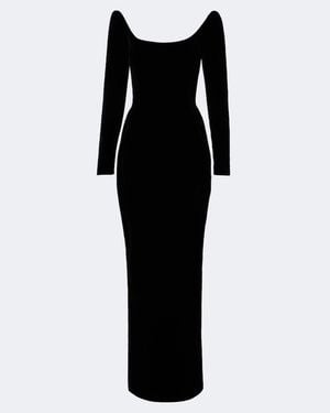Mugler Robe Aus Samt - Schwarz