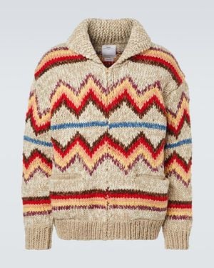 Visvim Cardigan De Lana Y Cachemir En Jacquard - Rojo