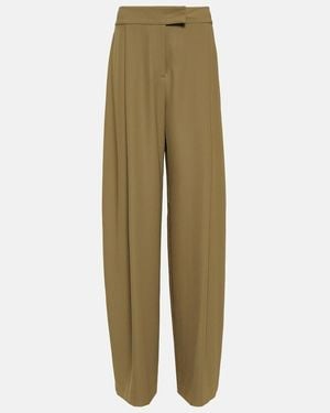 The Sei Pleated Wide-Leg Trousers - Green
