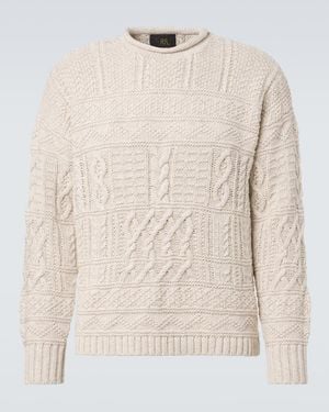 RRL Pullover Aus Baumwolle Und Leinen - Natur