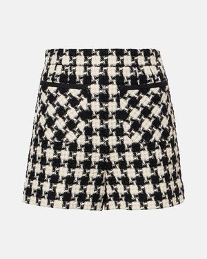 Valentino Mossi Tweed Shorts - Black
