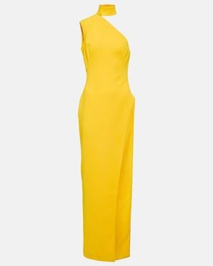 Monot Asymmetric Crepe Maxi Dress - Yellow
