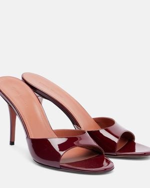 AMINA MUADDI Elodie 90 Patent Leather Mules - Red