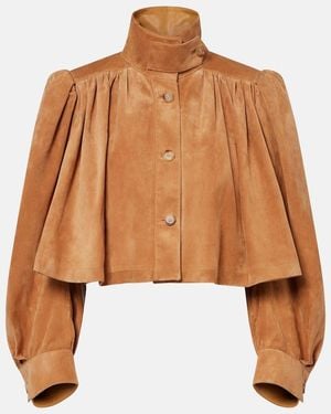 Chloé Veste En Daim - Marron