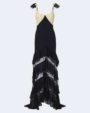 De La Vali Robe Auralite Mit Spitze - Schwarz